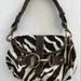 J. Crew Bags | Jcrew Collection Leather Shoulder Wrist Handbag | Color: Brown/White | Size: Os