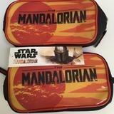 Disney Other | 2 Brand New With Tags Star Wars The Mandalorian Pencil Case Bag For School | Color: Black/Orange | Size: Osbb