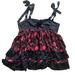 Disney Tops | Disney - Beauty & The Beast - Lace Ruffle Tank - Size Small | Color: Black/Red | Size: S