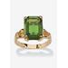 Women's Yellow Gold Plated Simulated Birthstone Ring by PalmBeach Jewelry in August (Size 5)