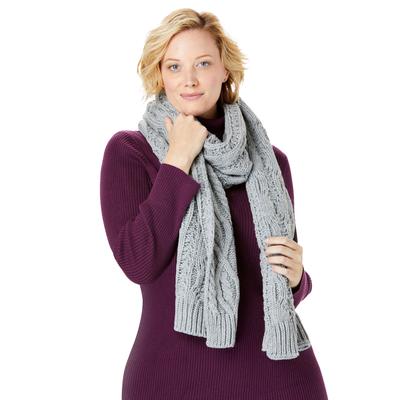 Women's Cable Knit Scarf by Accessories For All in...