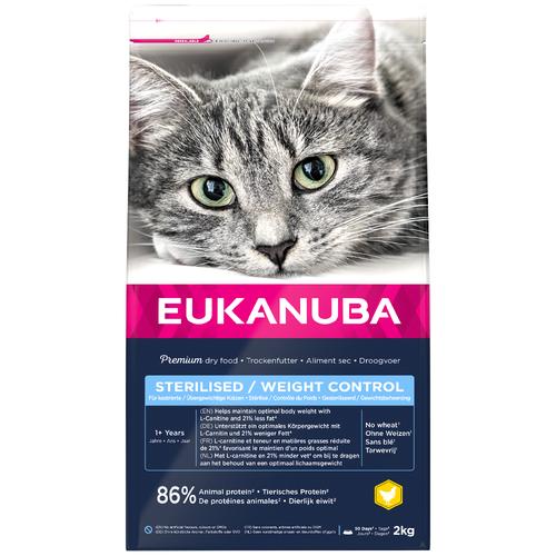 2kg Eukanuba Sterilised / Weight Control Adult Katzenfutter trocken