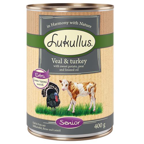 24x400g Senior Kalb & Pute getreidefrei Lukullus Hund