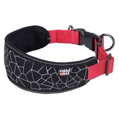 Rukka® Cube Soft Halsband, rot Größe L: 45-70cm Halsumfang, B30mm Hund