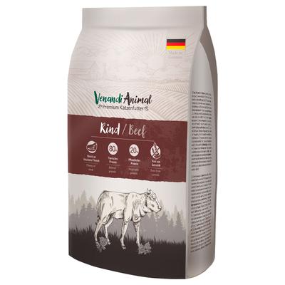 3x1,5kg Venandi Animal Rind Katzenfutter trocken