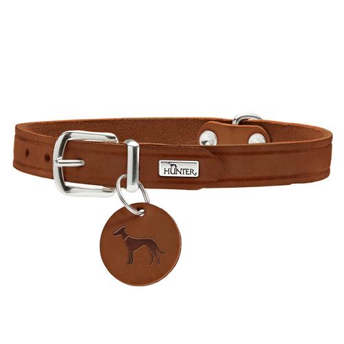 HUNTER Halsband Aalborg, cognac Größe L 45-55cm Halsumfang Hund