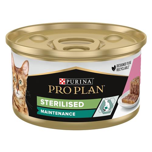 24x 85g PURINA PRO PLAN Cat Sterilised Maintenance Thunfisch&Lachs Katzenfutter nass