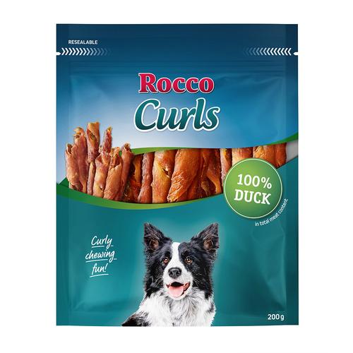 6x 200g Rocco Curls Ente Snacks für Hunde