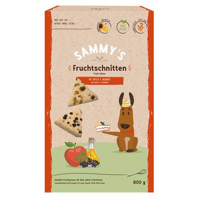 3x 800g Sammy's Fruchtige Apfel- & Holunderschnitten zum Snacken für Hunde