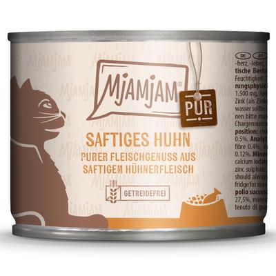 24x200g saftiges Hühnchen pur MjAMjAM Katzenfutter nass