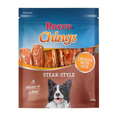 12 x 200g Chings Steak Style - Hühnerfleisch Rocco Hundesnack