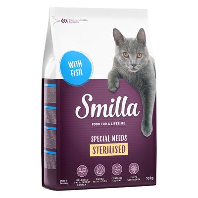 2x10 kg Sparpaket Smilla Sterilised Trockenfutter für ausgewachsene Katzen mit Fisch