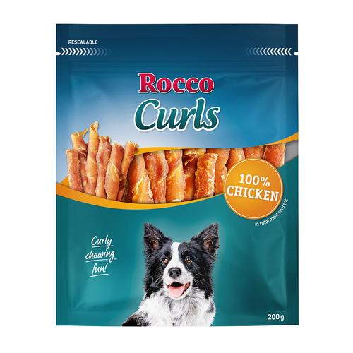 12x 200g Rocco Curls Huhn Snacks für Hunde