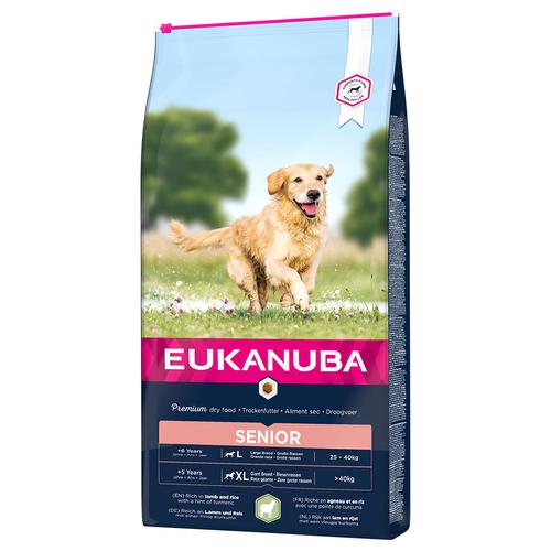 2 x 12 kg Eukanuba Senior Large & Giant Breed Lamm & Reis Hundetrockenfutter