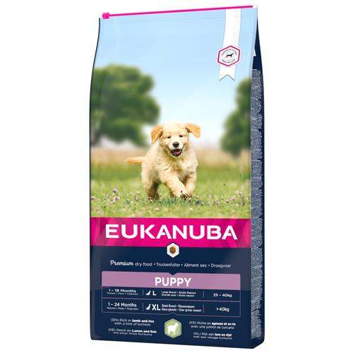 2 x 12 kg Eukanuba Puppy Large & Giant Breed Lamm & Reis Hundetrockenfutter