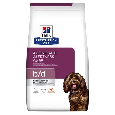 12 kg Hill's Prescription Diet b/d Ageing Care mit Huhn Trockenfutter für Hunde