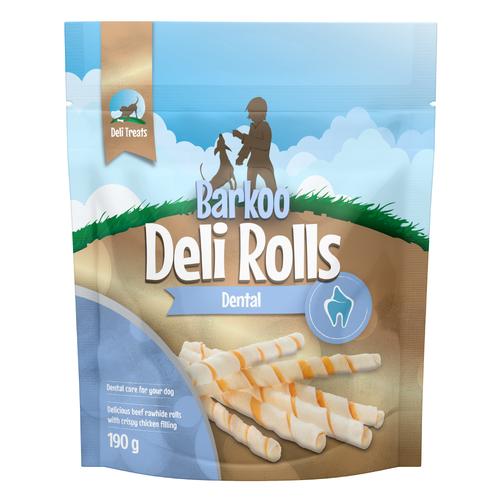 Barkoo Deli Rolls Dental ca. 12,7 cm ⌀ 1,7 cm - Sparpaket: 3 x 190 g