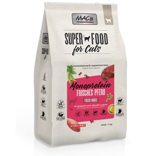 7kg MAC's Superfood for Cats Adult Monoprotein Pferd Katzenfutter trocken
