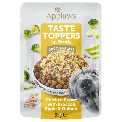 12x85g Applaws Hund Taste Toppers Pouch in Brühe Huhn mit Brokkoli, Apfel und Quinoa Hundefutter…