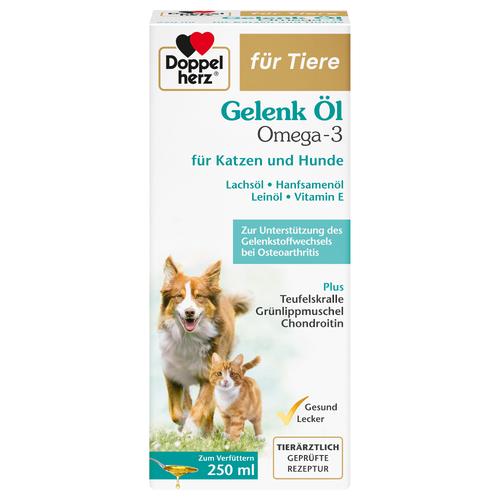 2x250ml Doppelherz Gelenk Öl Ergänzungsfutter für Katzen und Hunde