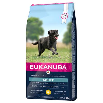 2 x 15 kg Eukanuba Adult Large Breed Huhn Hundefutter trocken