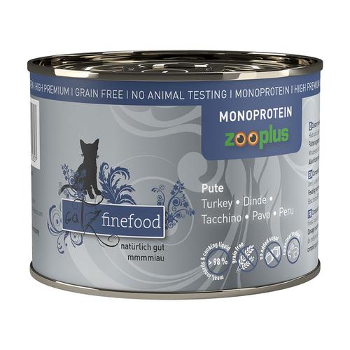 Sparpaket: 24x200g catz finefood Monoprotein zooplus Pute Katzenfutter nass