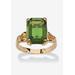 Women's Yellow Gold Plated Simulated Birthstone Ring by PalmBeach Jewelry in August (Size 8)