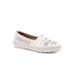 Wide Width Women's Rory Flat by Trotters in White Silver (Size 6 W)