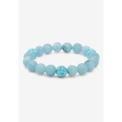 Women's Simulated Birthstones Agate Stretch Bracelet 8" by PalmBeach Jewelry in March