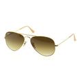 Ray-Ban Unisex's RayBan Aviator Classic Sunglasses, Matte Gold Frame with Brown Gradient Lenses, 58