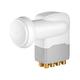 Goobay 67273 Universal Octo LNB Digitaler Satelliten Empfang 8 Teilnehmer direkt digitales Fernsehen UHD 4K F Buchse Wetterschutz SAT DVB-S2 Weiß