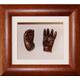Baby Casting Kit with 6x5" Dark Wood Frame, Bronze Metallic Paint by BabyRice