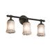 Justice Design Group Veneto Luce 22 Inch 3 Light Bath Vanity Light - GLA-8523-16-WTFR-NCKL