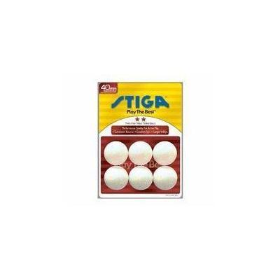 Stiga T6885 2-Star No Print Table Tennis Balls - 144-Pack (White)
