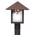 Arroyo Craftsman Evergreen 12 Inch Tall 1 Light Outdoor Post Lamp - EP-12HF-CS-VP