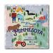 CounterArt Counter Art Colorado Coaster Ceramic in Blue/Green | 1.5 H x 4 W x 4 D in | Wayfair 01-02649