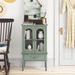 Vaillancourt 2-Door Mint Green Antique-Style Tall Cabinet w/ Drawer in Brown/Green Laurel Foundry Modern Farmhouse® | Wayfair