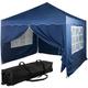 INSTENT® Pavillon - 3x3, mit 4 Seitenteilen, UV Schutz, Faltbar, Höhenverstellbar, Wasserdicht,