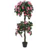 Vidaxl - Pianta Artificiale di Rododendro con Vaso 155 cm Verde e Rosa