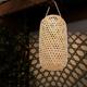 Lampe solaire en forme de panier, lampadaire en bambou, lampe d'extérieur, lanterne solaire,