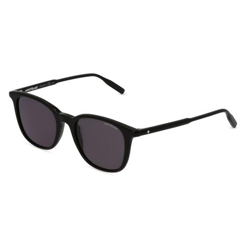 Montblanc MB0006S Unisex-Sonnenbrille Vollrand Eckig Kunststoff-Gestell, schwarz