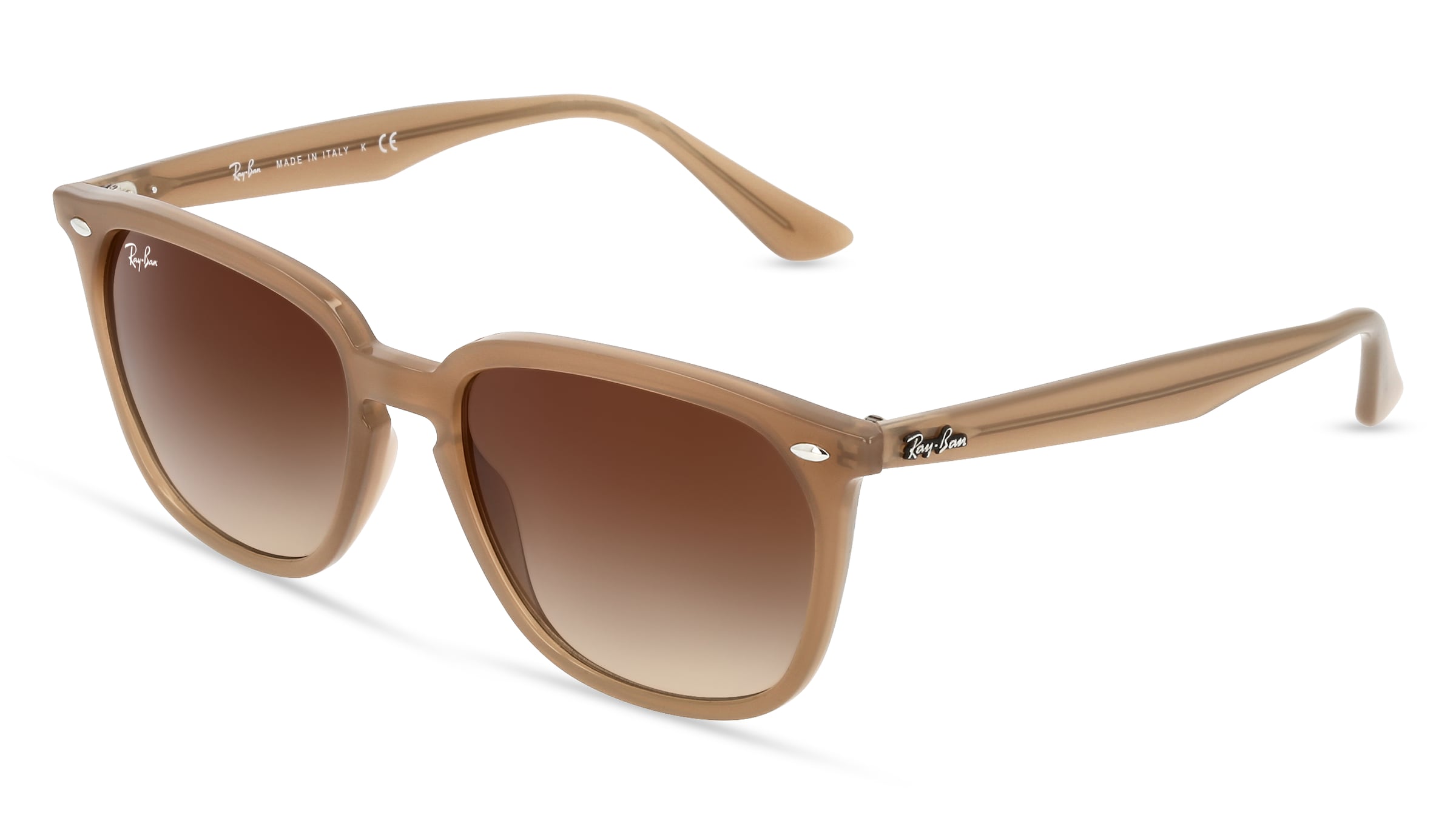 Ray-Ban RB 4362 Unisex-Sonnenbrille Vollrand Quadratisch Propionat-Gestell, beige