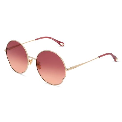 Chloé CH0095S Damen-Sonnenbrille Vollrand Oval Metall-Gestell, gold