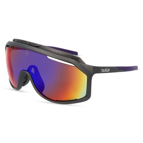 Bollé CHRONOSHIELD Unisex-Sonnenbrille Vollrand Monoscheibe Kunststoff-Gestell, grau