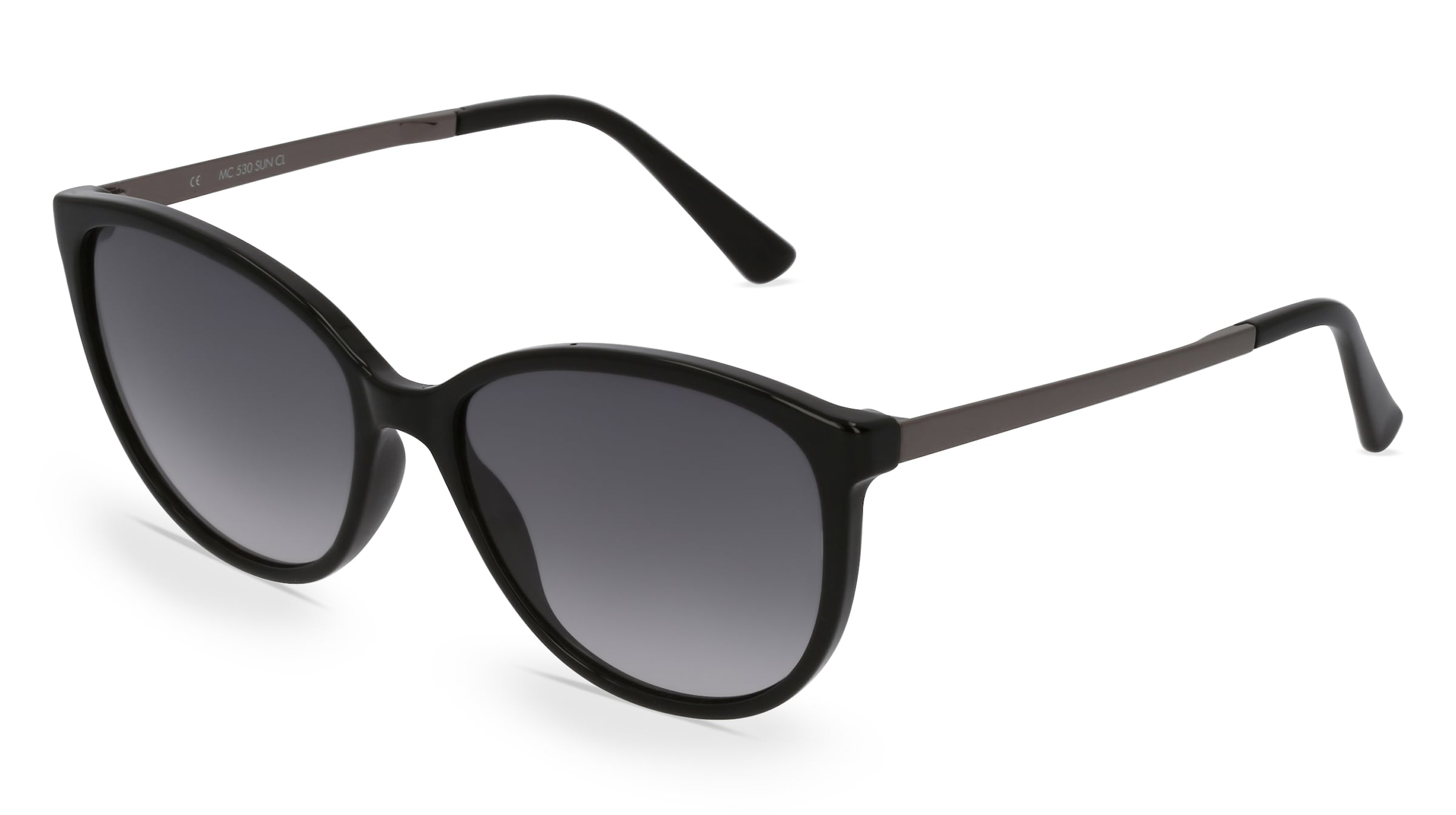 Fielmann MC 530 SUN CL SILVIA Damen-Sonnenbrille Vollrand Rund Propionat-Gestell, schwarz