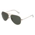 Fielmann BD 277 SUN CL Unisex-Sonnenbrille Vollrand Pilot Edelstahl-Gestell, gold