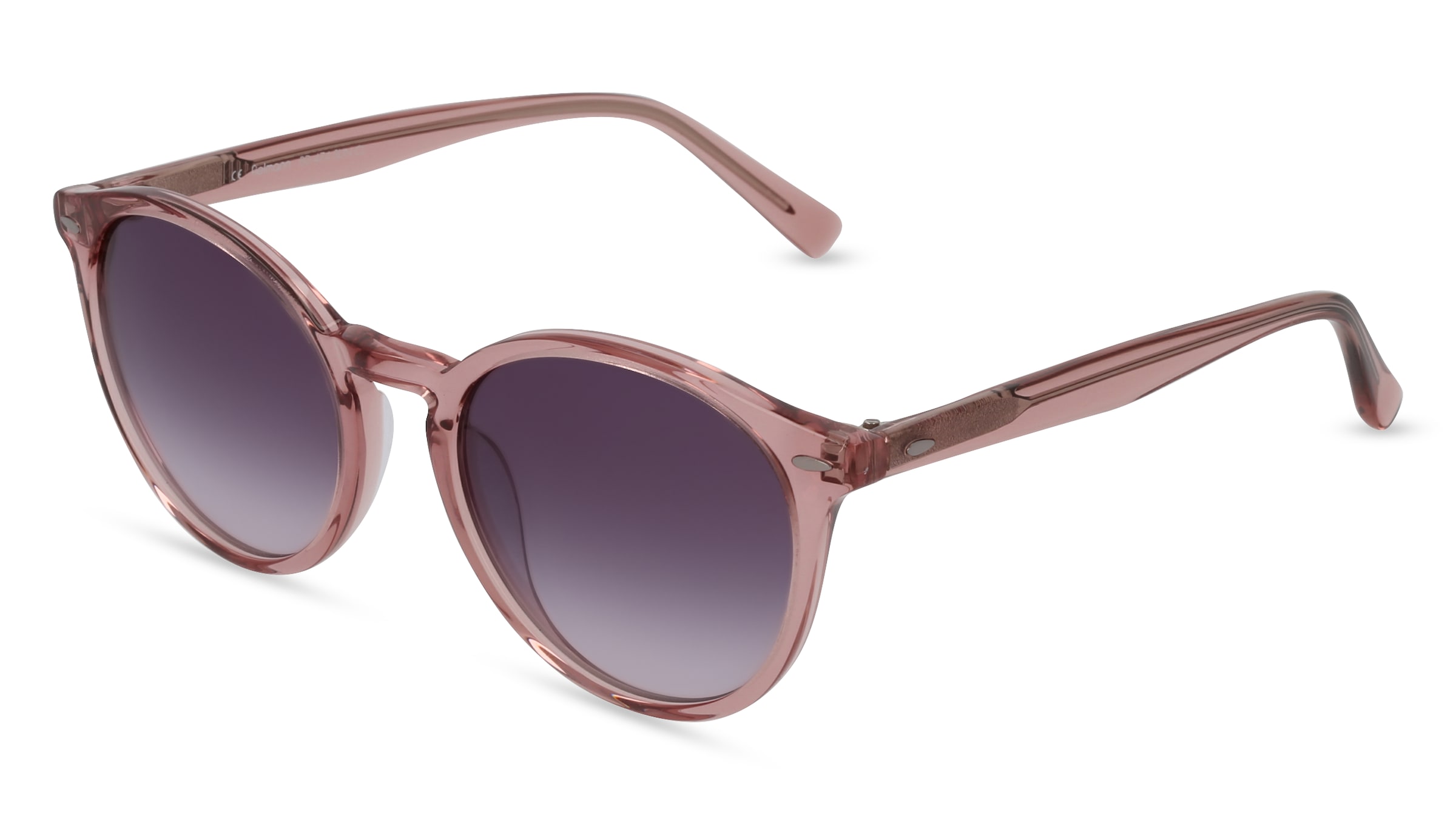 Fielmann BD 474 SUN CL Unisex-Sonnenbrille Vollrand Rund Acetat-Gestell, pink