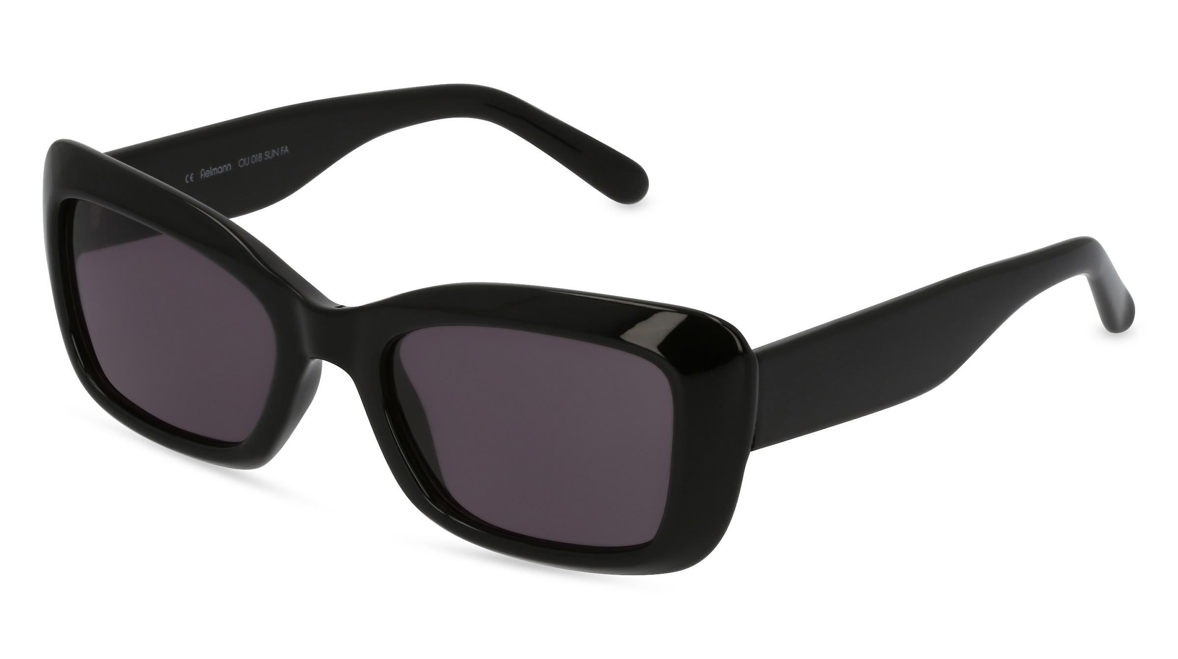 Fielmann OU 018 SUN FA Damen-Sonnenbrille Vollrand Quadratisch Propionat-Gestell, schwarz