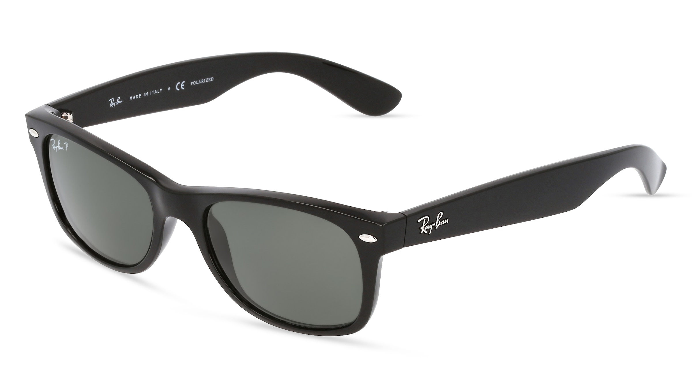 Ray-Ban RB 2132 NEW WAYFARER Unisex-Sonnenbrille Vollrand Quadratisch Propionat-Gestell, schwarz
