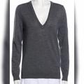 Burberry Sweaters | Burberry Brit V-Neck Wool Women’s Sweater | Color: Gray | Size: M